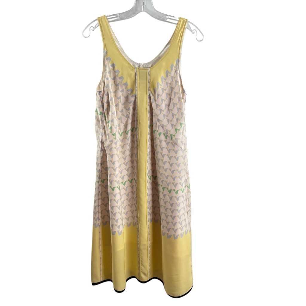 Marc By Marc Jacobs Yellow And Cream Resort Burnside Print Dress In Talc Multi